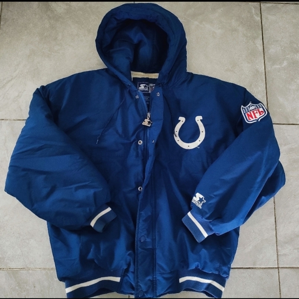 STARTER Blue NFL Jacket with Hood